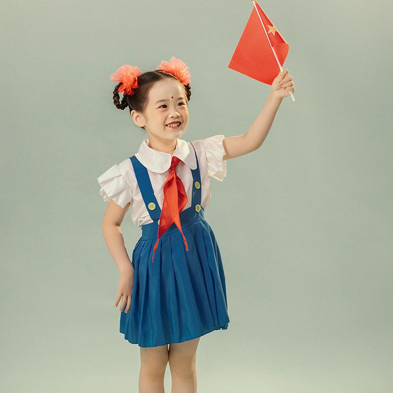 儿童合唱演出服小学班服套装幼儿园毕业照园服80年代怀旧复古服装