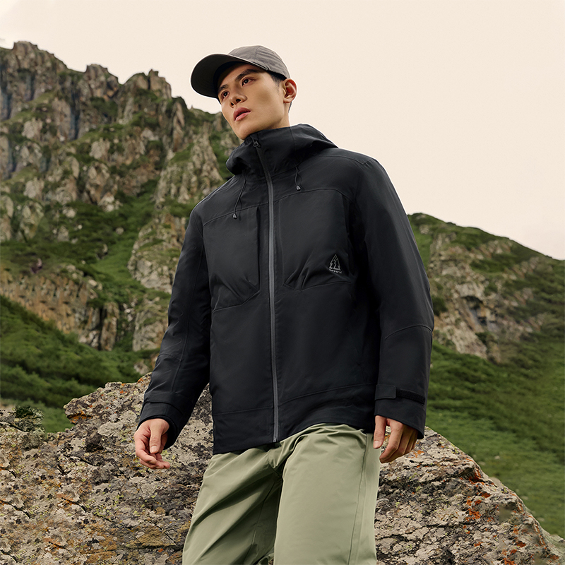 361山河衣男女雨屏冲锋衣2025冬季新款三合一冲锋衣防水登山服T