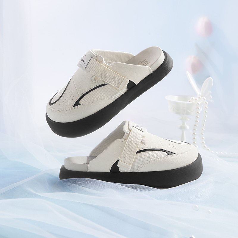 云语361勃肯鞋女鞋拖鞋2026新款懒人一脚蹬半拖鞋办公休闲包头