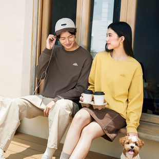 361运动卫衣男2025冬季新款抓毛套头衫男士休闲卫衣情侣圆领上衣