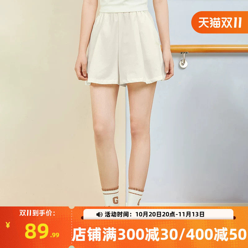 361运动短裤女冰感防晒秋季透气五分裤运动裤复古学院风休闲裤子