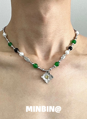 小众拼接串珠项链设计感