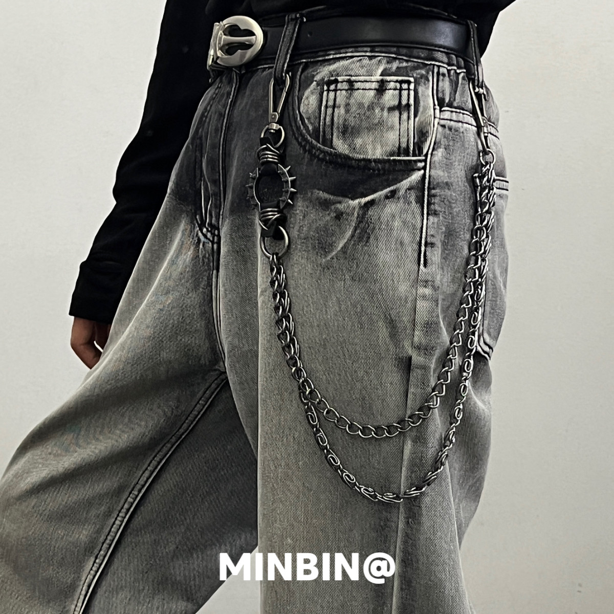 暗黑尖刺朋克复古裤链男士嘻哈金属链条牛仔裤挂链小众腰链配饰潮,服饰配件/皮带/帽子/围巾,腰带/皮带/腰链,淘宝优惠券,粉丝福利购,淘宝优惠卷