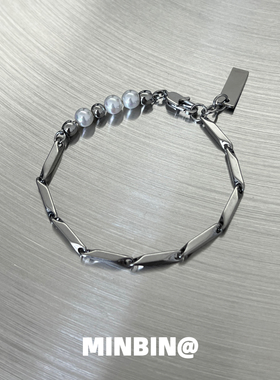 菱形钛钢手链ins冷淡风