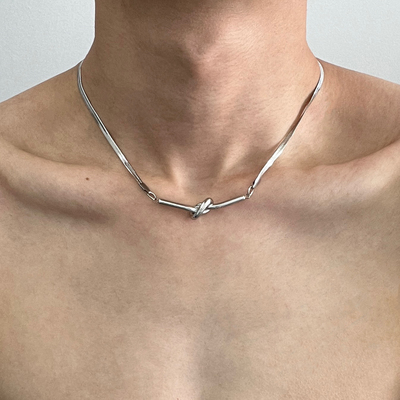 打结蛇骨链项链不掉色