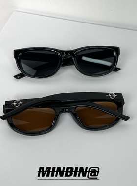 复古星芒墨镜太阳镜高级感