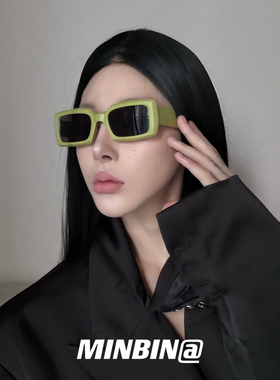 复古方框墨镜高级感ins风