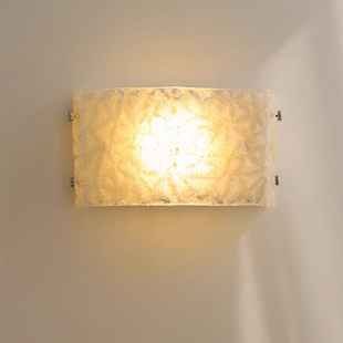 穆拉诺玻璃壁灯 中古法式美式客厅卧室过道床头淡黄色氛围感灯具