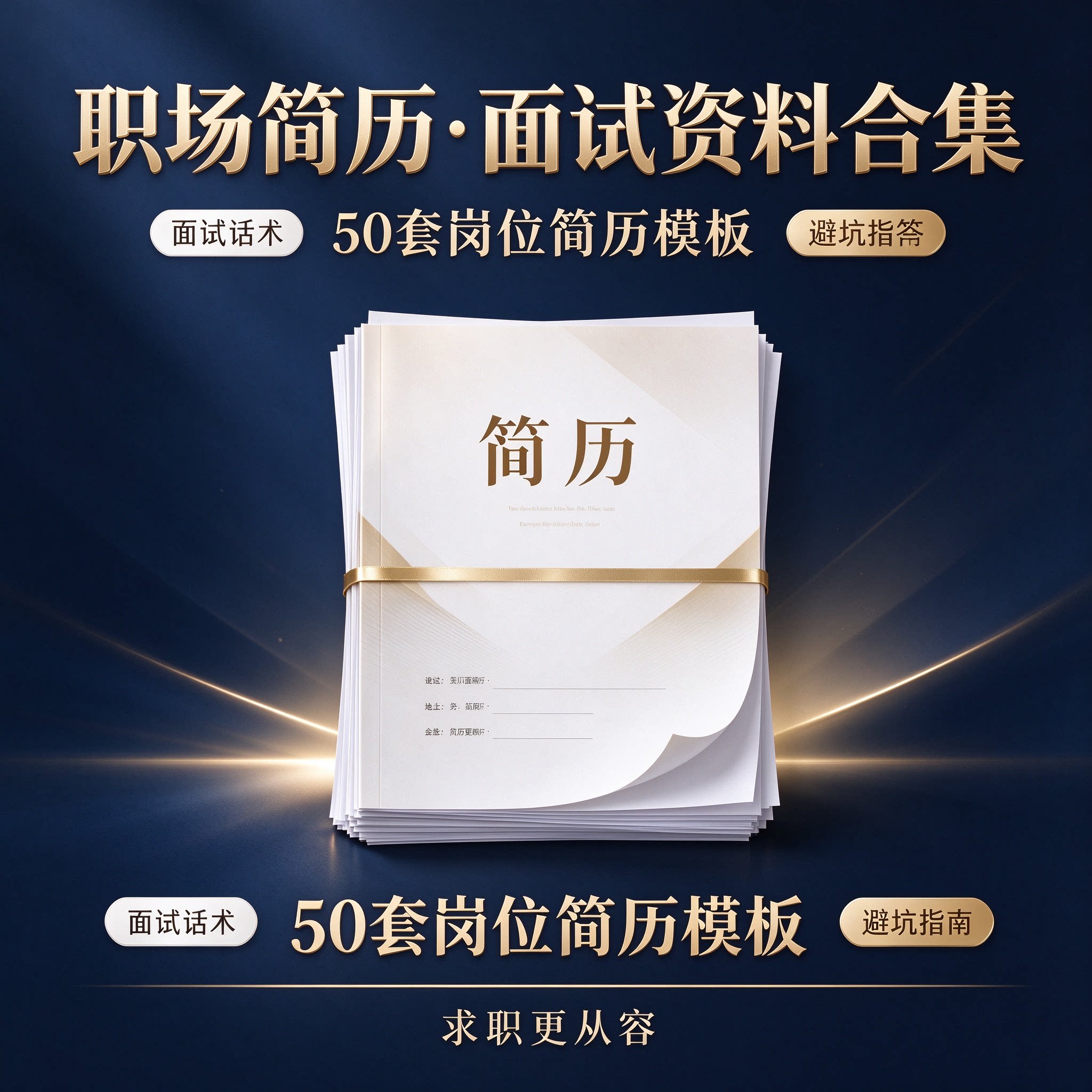 职场简历模板合集50套 行政运营会计销售程序员岗位简历电子模板