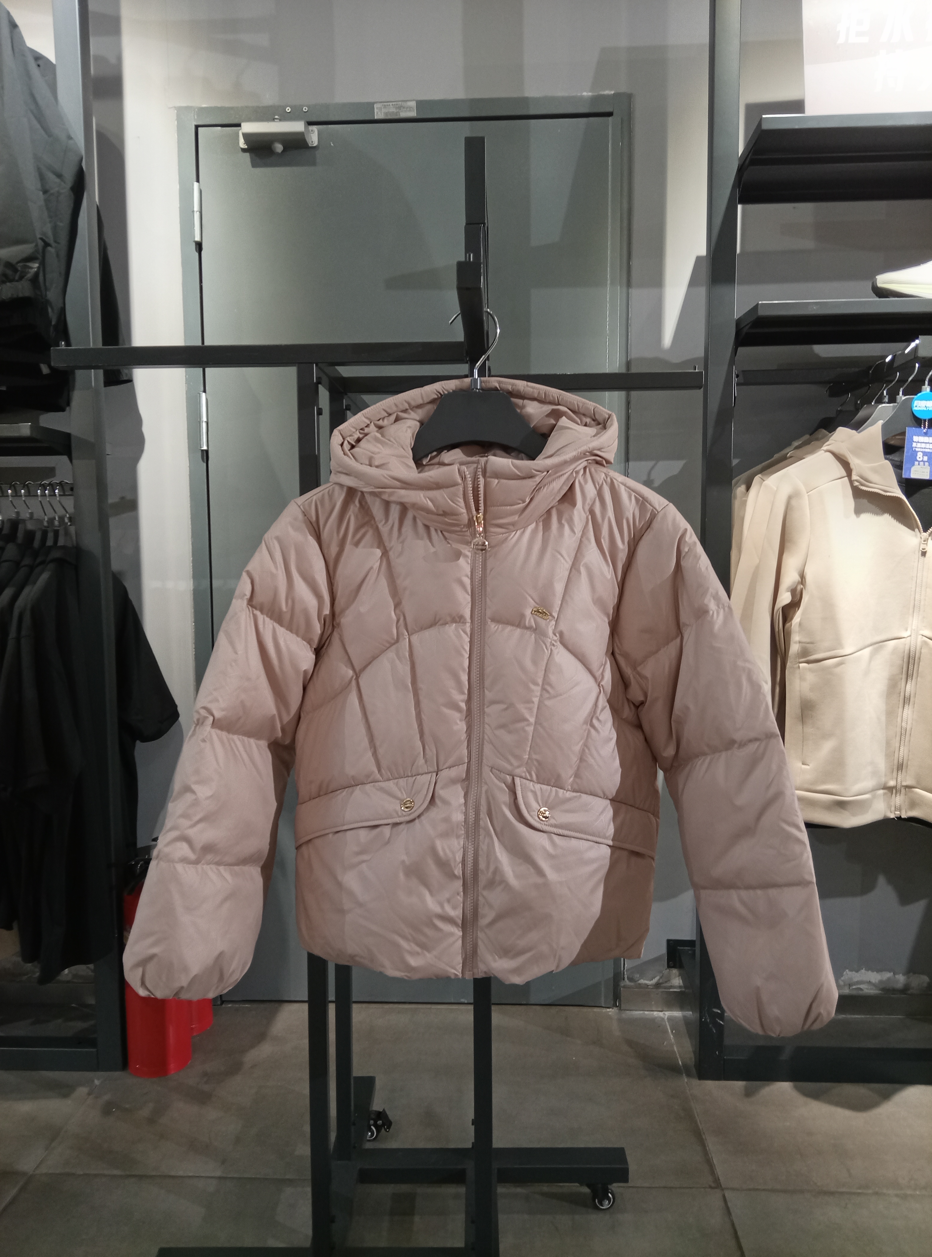 李宁纯色运动时尚保暖火锅羽绒服