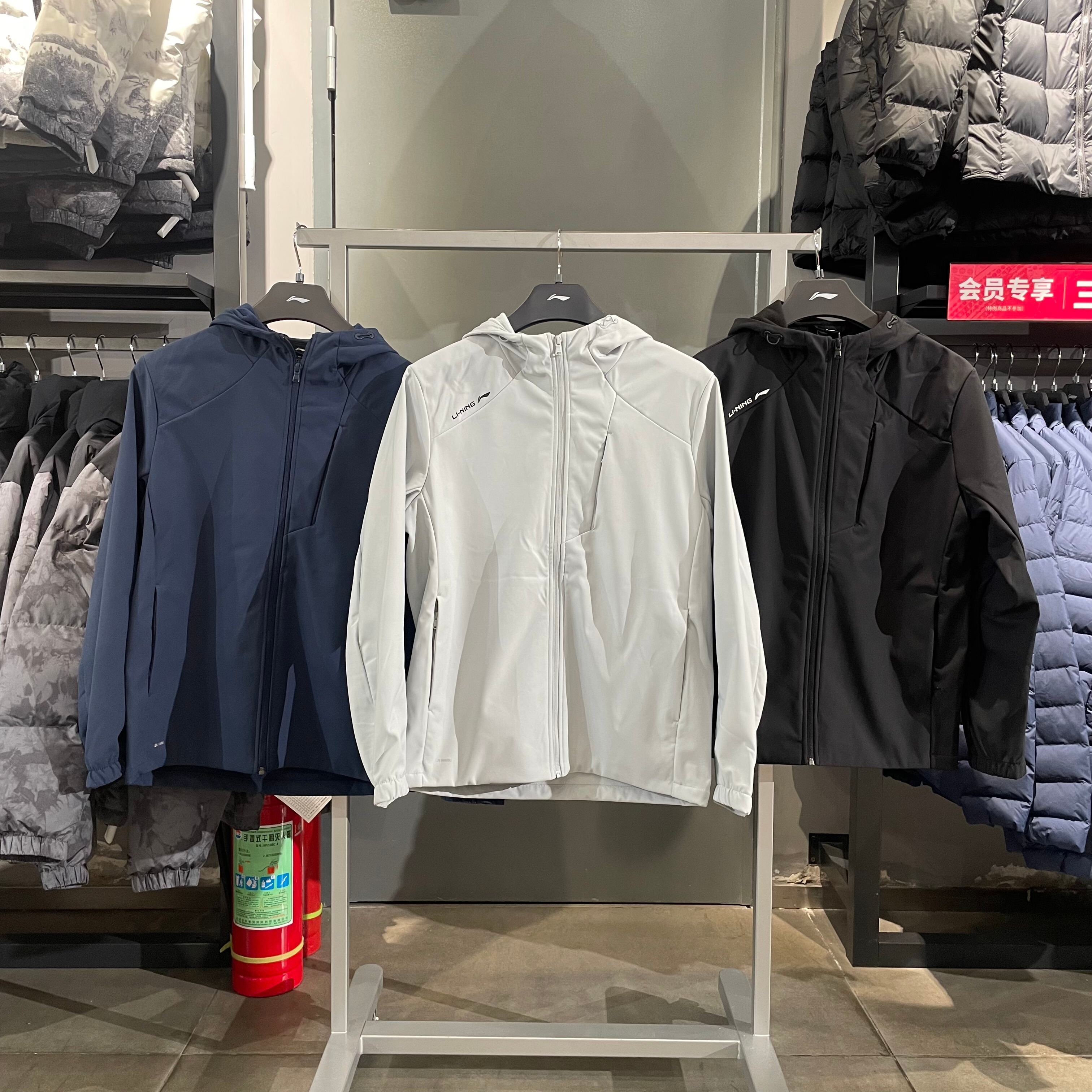 李宁加绒夹克秋新男保暖连帽外套