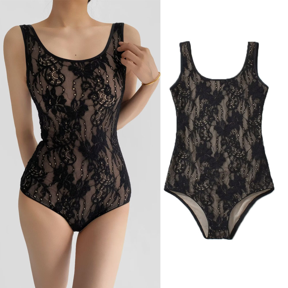 辣妹蕾丝背心连体衣女打底衫
