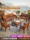 户外防腐木沙发室外露天庭院休闲实木露台花园组合桌椅子防水防晒