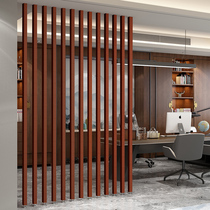 新中式屏風隔斷立柱實木背景隔斷墻辦公室公司前臺遮擋裝飾柱玄關