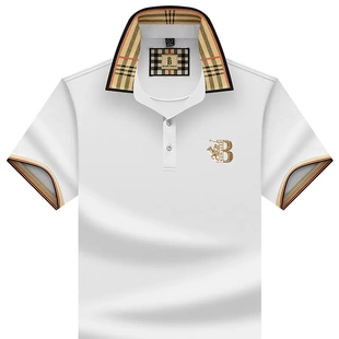 体恤翻领爸爸衣服宽松休闲冰丝polo衫 保罗正品 男式 大牌男装 男 夏季