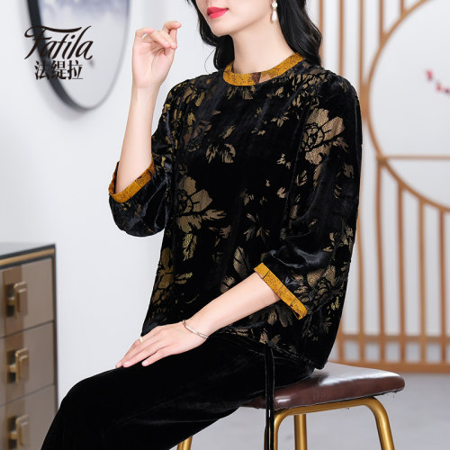 高端重磅真丝衬衫女春秋装