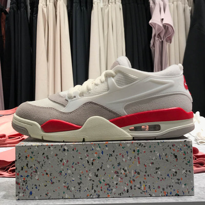 Nike耐克男子2025夏季新款Air Jordan 4减震运动休闲鞋HF8126-100