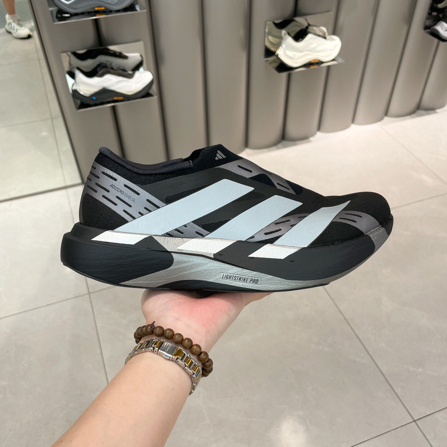 正品阿迪达斯男鞋2026秋款Adizero EVO SL无系带竞速跑步鞋KI2648