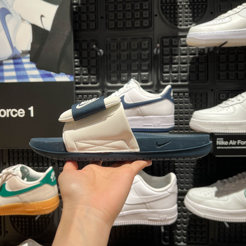 NIKE耐克男鞋2024秋季新款魔术贴运动休闲居家一字拖鞋DQ9624-101