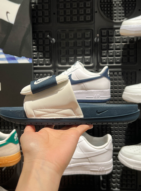 NIKE耐克男鞋2024秋季新款魔术贴运动休闲居家一字拖鞋DQ9624-101