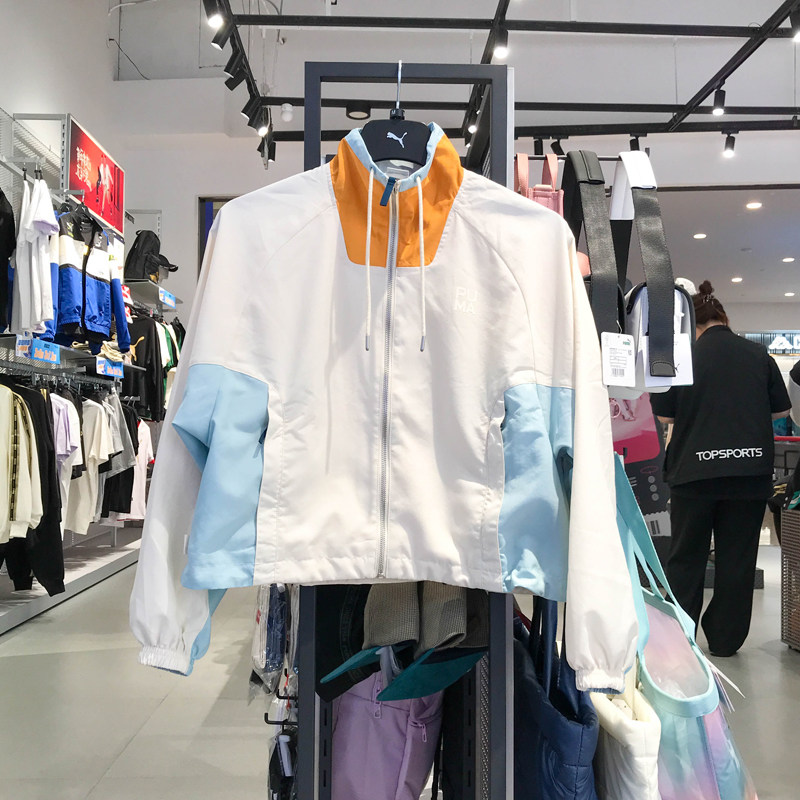 PUMA彪马女装2024春新款立领夹克休闲运动百搭梭织外套 626047-87
