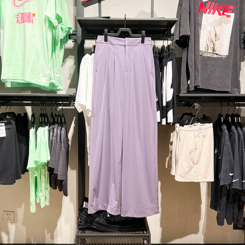 耐克女装2024夏新款休闲宽松舒适百搭运动直筒梭织长裤FQ2167-509