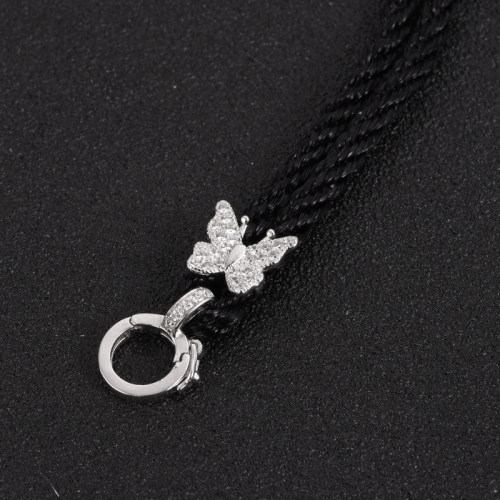 925纯银绳子调节吊坠翡翠玉石18k