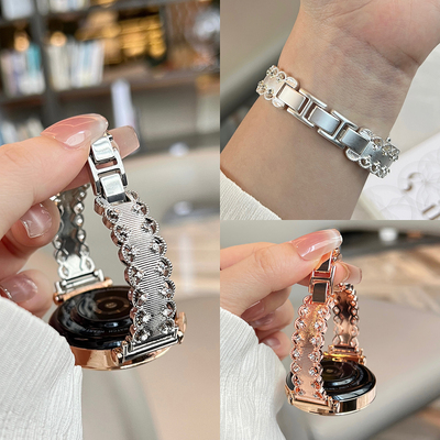 适用华为gt5/4pro边拉丝皓石表带