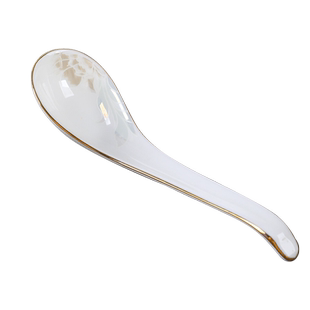 家用小汤勺骨瓷饭勺儿童成人勺长柄可爱勺子套装米饭勺小调羹餐具