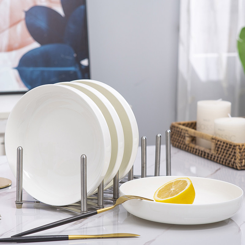 4个装家用菜盘骨瓷窝盘创意北欧白色陶瓷碗餐具组合蒸鱼盘子套装,餐饮具,盘,淘宝优惠券,粉丝福利购,淘宝优惠卷