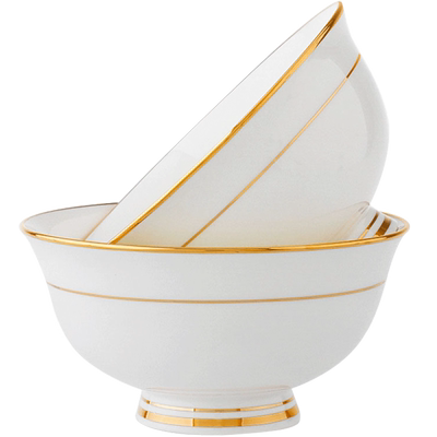 陶瓷中式风小汤碗纯白色吃饭碗