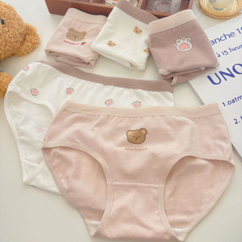 卡通萌熊内裤抗菌纯棉内档透气