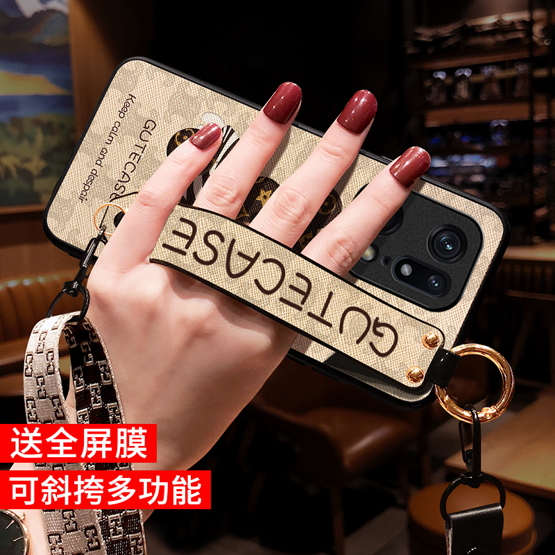 适用oppofindx5手机壳新款斜挎绳
