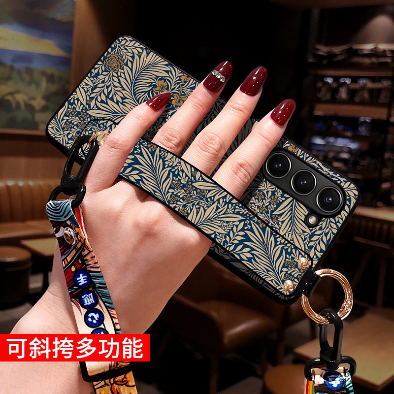 适用三星zfold6手机壳斜挎新款女