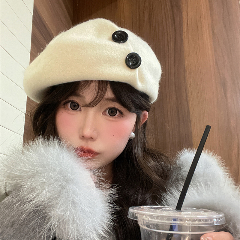 贝雷帽出游小香风女秋冬高级感