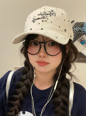 星星字母刺绣韩系显脸小棒球帽女