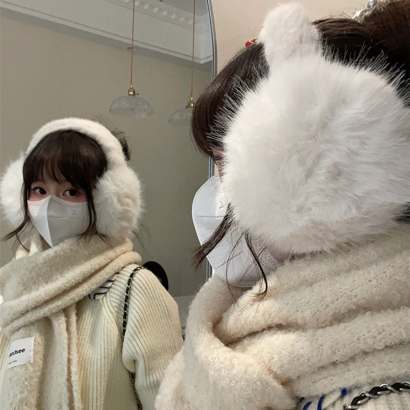 加大毛绒绒耳罩保暖毛绒