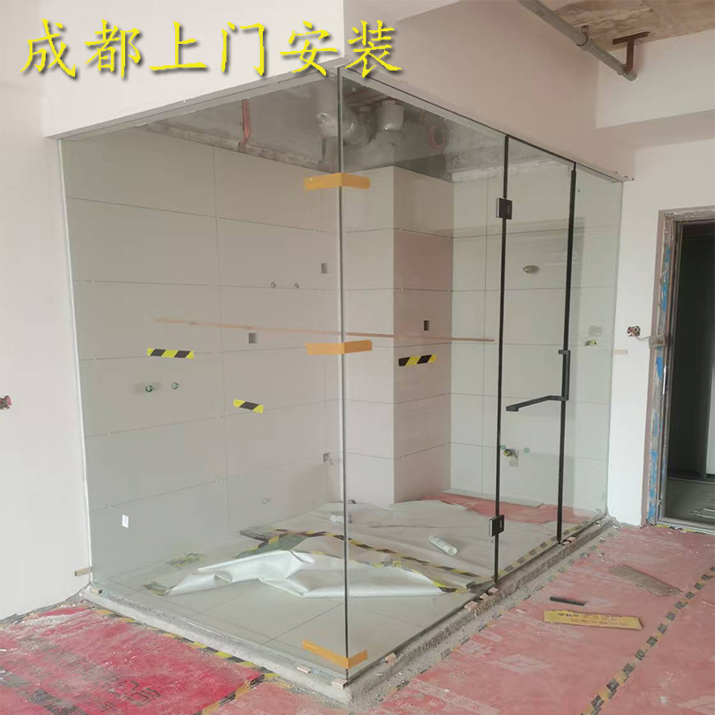 成都钢化玻璃定制台面桌面圆桌茶几餐桌淋浴房隔断墙夹胶夹丝打印