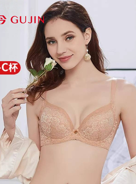 古今古今内衣 聚拢蕾丝舒适拼棉上托女薄款胸罩 春季新款 0F258