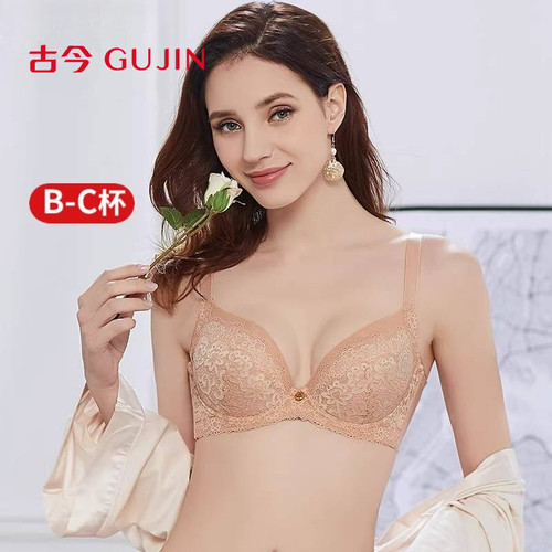 古今内衣聚拢蕾丝舒适拼棉0f258