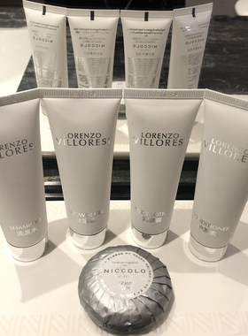 奢华五星级尼依格罗酒店定制LORENZO洗发护发素沐浴露润肤乳香皂