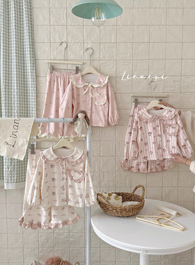 女童睡衣春秋长袖2025年新款儿童公主风可爱韩版秋季家居服套装