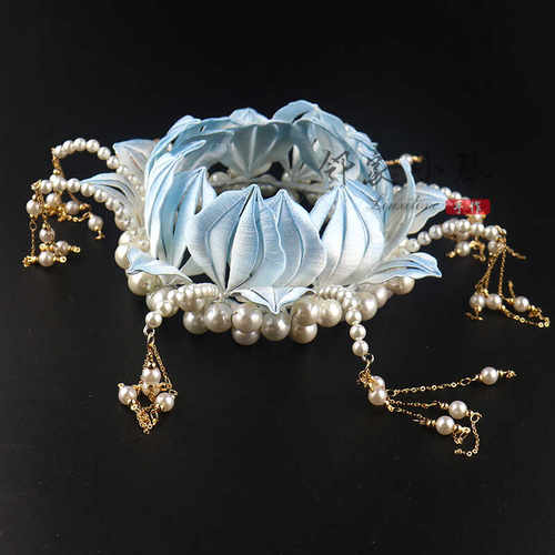 手工diy莲花冠缠花材料包古风