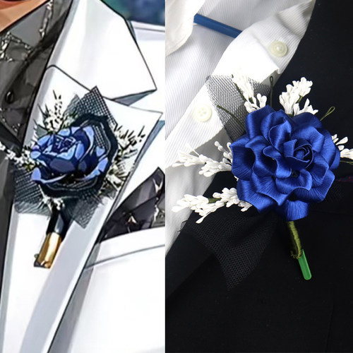 手工缠花光与夜之恋diy萧逸婚卡胸针材料包古风胸花配件胸饰教程