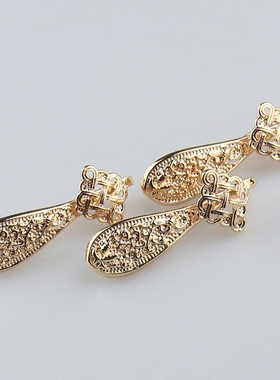 铜质电泳保色琵琶压襟扣手工diy古风如意扣汉服流苏挂件压扣包扣