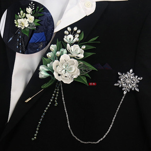 恋与深空黎深茉莉胸花缠花材料包小琴手工diy胸针动漫COS求婚饰品