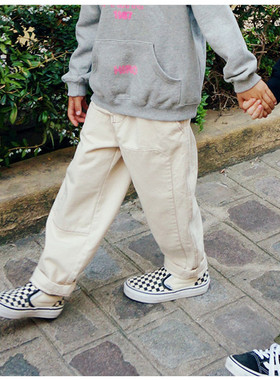 特价HIRO童装春秋季男女儿童中小童纯棉宽松哈伦明线休闲长裤