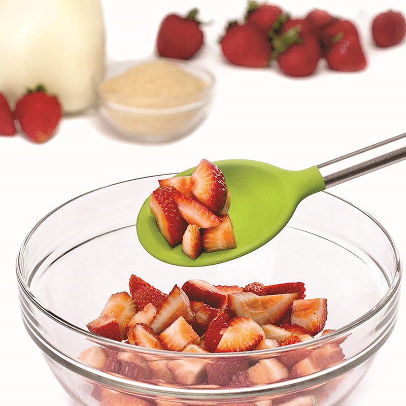 #包邮#美国Tovolo不锈钢手柄硅胶头搅拌勺  厨房家用耐高温面糊勺