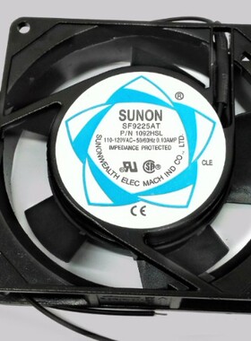 SUNON/建准 9025风机 110V 交流风扇 SF9225AT P/N1092HSL