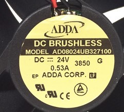 台湾 ADDA AD08024UB327100 8032 8CM 24V 0.53A 双滚珠散热风扇